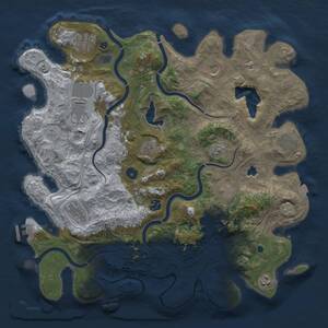 Thumbnail Rust Map: Procedural Map, Size: 4250, Seed: 200648253, 16 Monuments