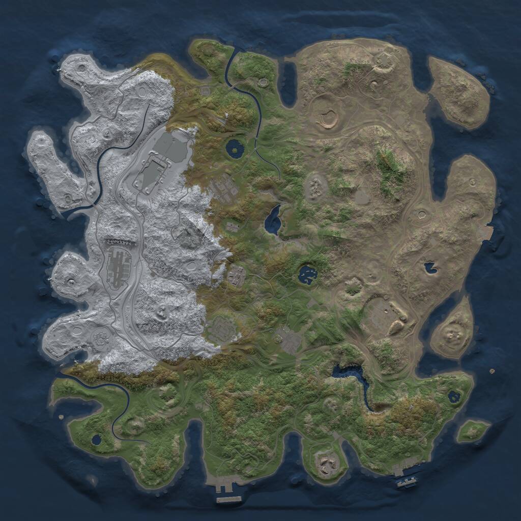 Rust Map: Procedural Map, Size: 4250, Seed: 6246426, 16 Monuments