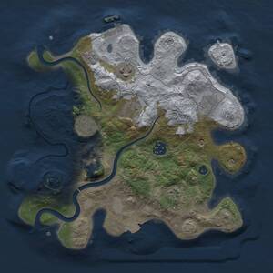 Thumbnail Rust Map: Procedural Map, Size: 3000, Seed: 1182464580, 13 Monuments