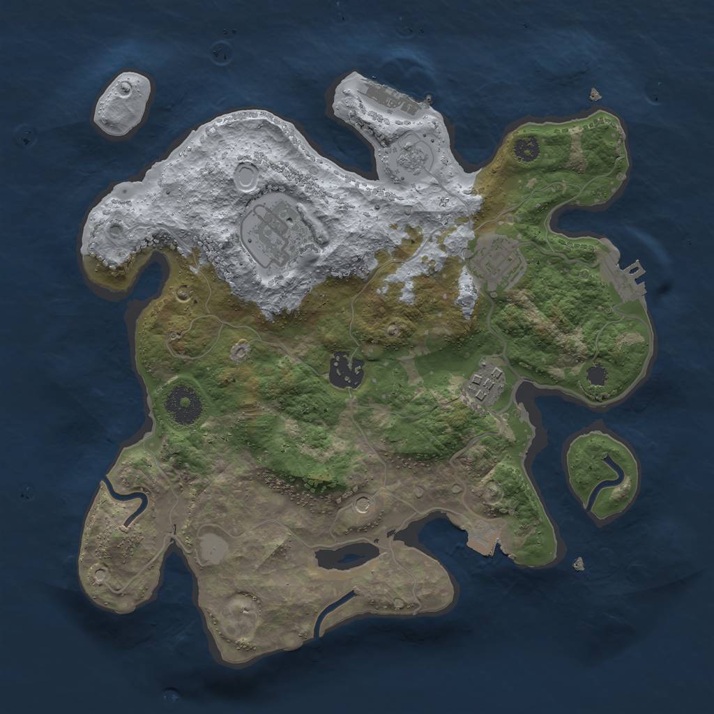 Rust Map: Procedural Map, Size: 2900, Seed: 7638857, 11 Monuments