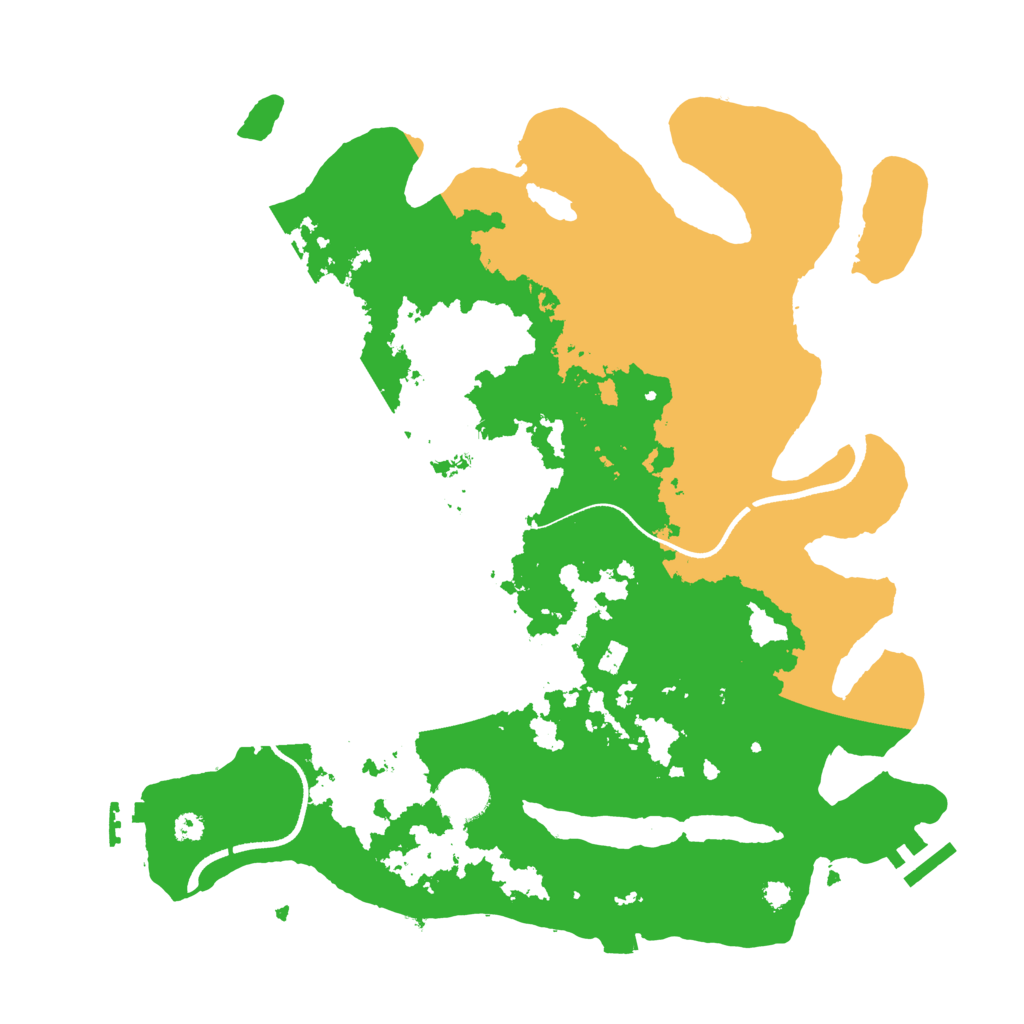 Biome Rust Map: Procedural Map, Size: 3500, Seed: 977075048