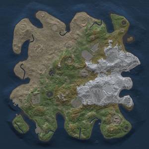 Thumbnail Rust Map: Procedural Map, Size: 3500, Seed: 1771698931, 18 Monuments