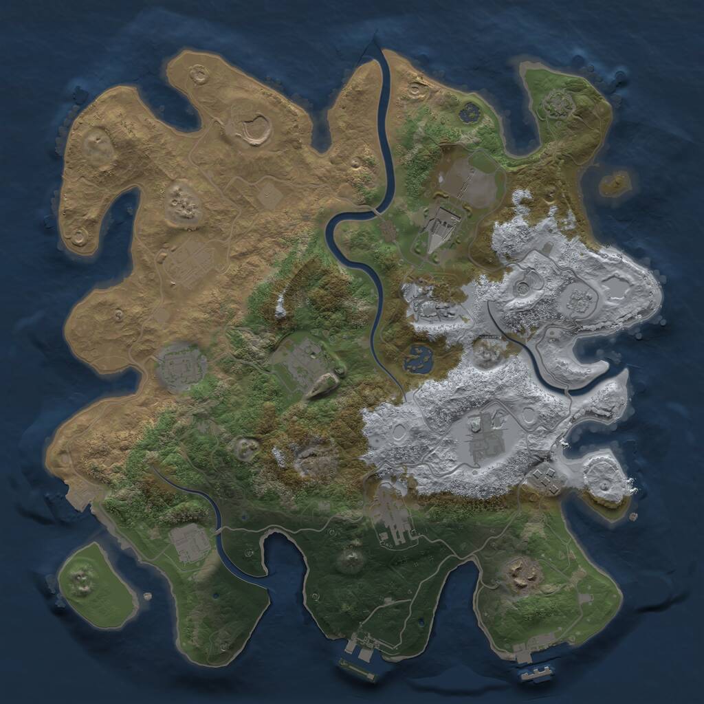 Rust Map: Procedural Map, Size: 3500, Seed: 1771698931, 19 Monuments