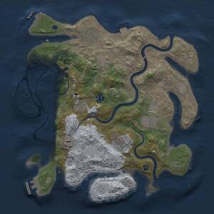 Thumbnail Rust Map: Procedural Map, Size: 3500, Seed: 981592299, 14 Monuments