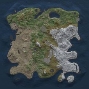 Thumbnail Rust Map: Procedural Map, Size: 3500, Seed: 1974911414, 15 Monuments