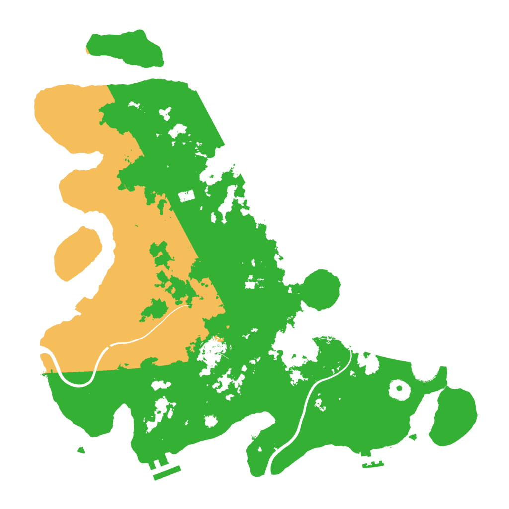 Biome Rust Map: Procedural Map, Size: 3600, Seed: 40738907