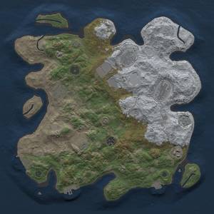 Thumbnail Rust Map: Procedural Map, Size: 3600, Seed: 40738907, 16 Monuments