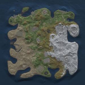 Thumbnail Rust Map: Procedural Map, Size: 3500, Seed: 839947197, 18 Monuments