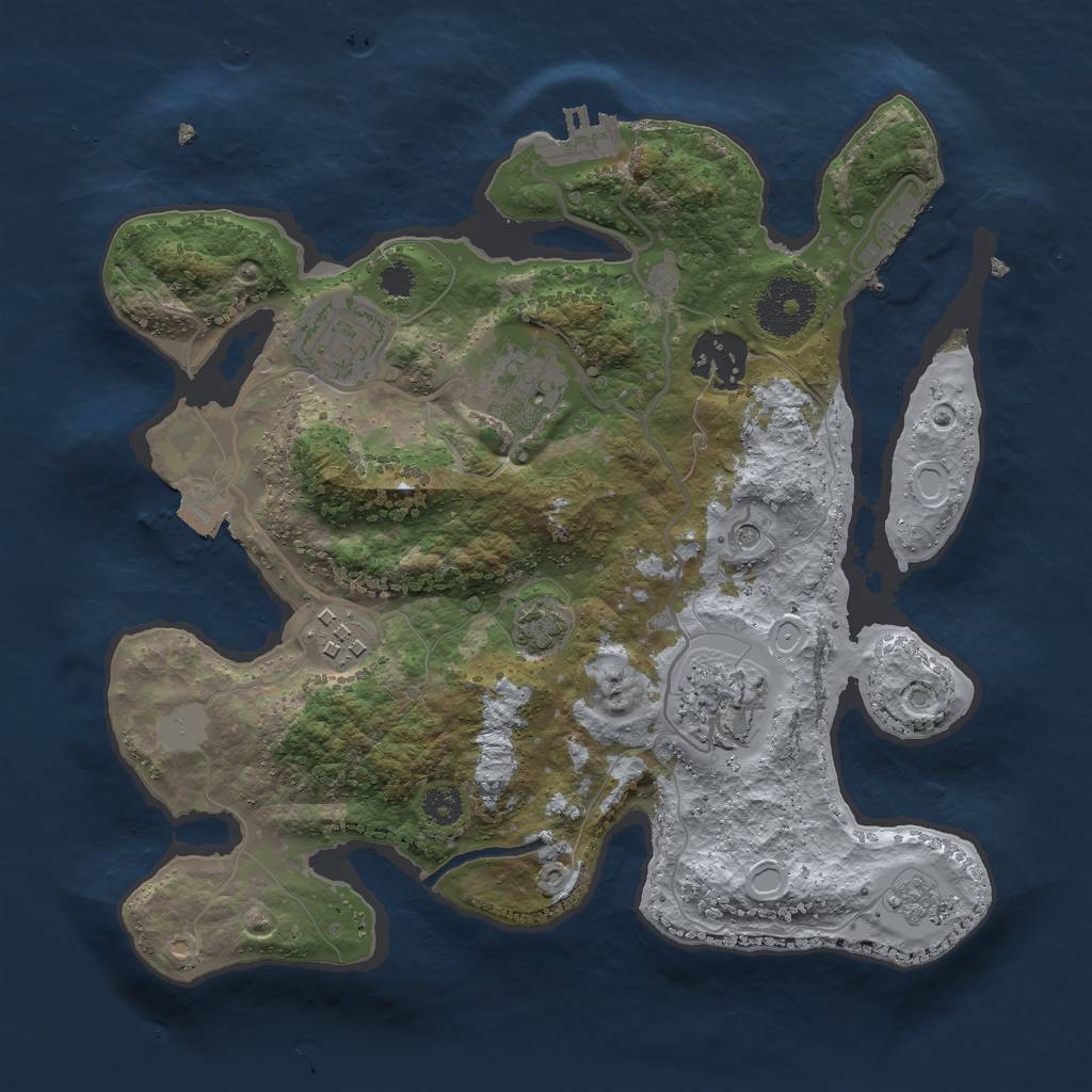 Rust Map: Procedural Map, Size: 2800, Seed: 138, 13 Monuments