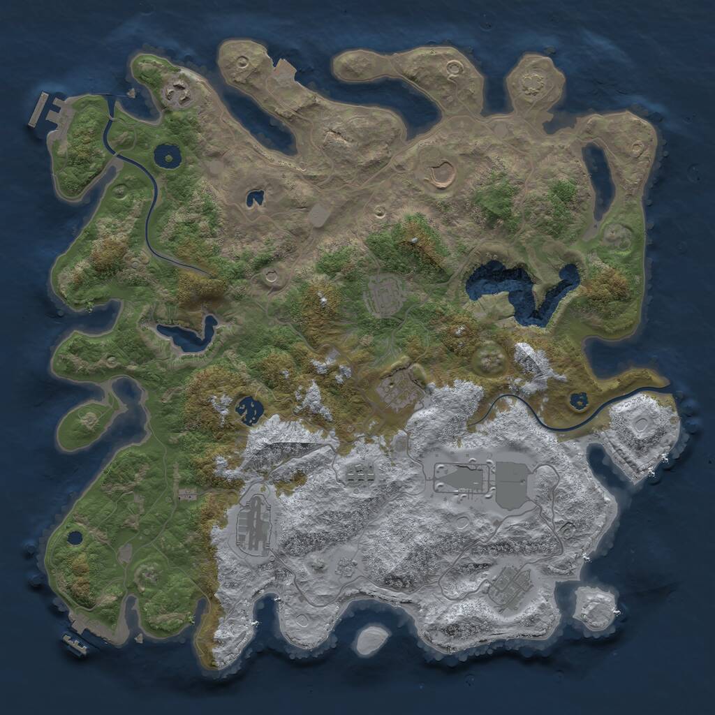 Rust Map: Procedural Map, Size: 4000, Seed: 1505831708, 15 Monuments
