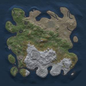 Thumbnail Rust Map: Procedural Map, Size: 3300, Seed: 137009011, 12 Monuments