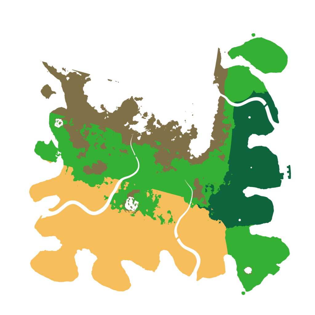 Biome Rust Map: Procedural Map, Size: 3500, Seed: 13708570