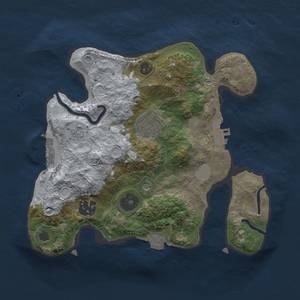 Thumbnail Rust Map: Procedural Map, Size: 2500, Seed: 1997463890, 9 Monuments