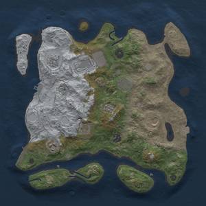 Thumbnail Rust Map: Procedural Map, Size: 3500, Seed: 535836138, 15 Monuments