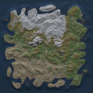 Thumbnail Rust Map: Procedural Map, Size: 5000, Seed: 23735549, 19 Monuments