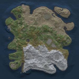 Thumbnail Rust Map: Procedural Map, Size: 3500, Seed: 5545867, 16 Monuments