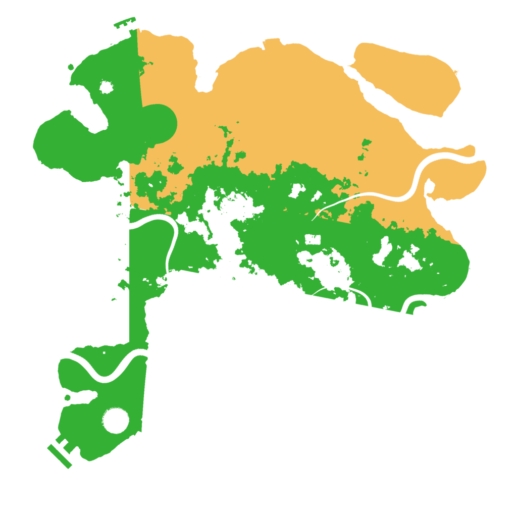 Biome Rust Map: Procedural Map, Size: 3500, Seed: 5545867