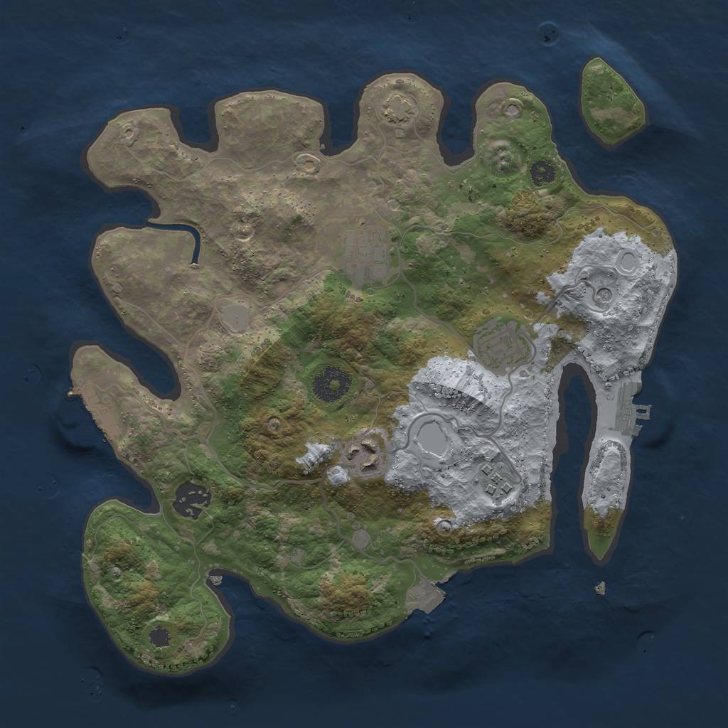 Rust Map: Procedural Map, Size: 3000, Seed: 158605262, 12 Monuments