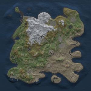 Thumbnail Rust Map: Procedural Map, Size: 3500, Seed: 1353387409, 16 Monuments