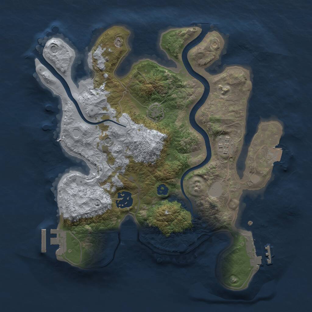 Rust Map: Procedural Map, Size: 2700, Seed: 24101985, 7 Monuments
