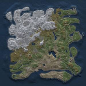 Thumbnail Rust Map: Procedural Map, Size: 4000, Seed: 1934750927, 14 Monuments