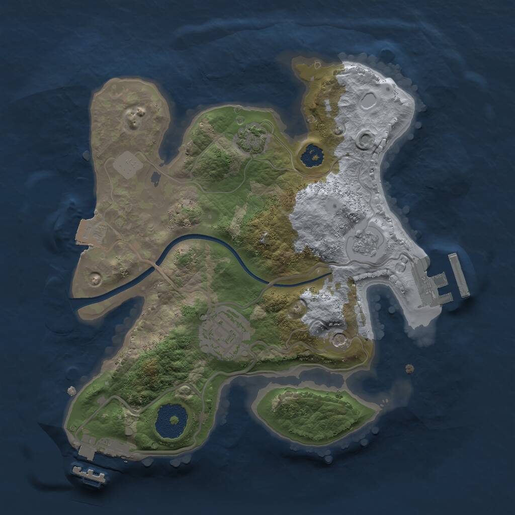 Rust Map: Procedural Map, Size: 2300, Seed: 1887502788, 7 Monuments