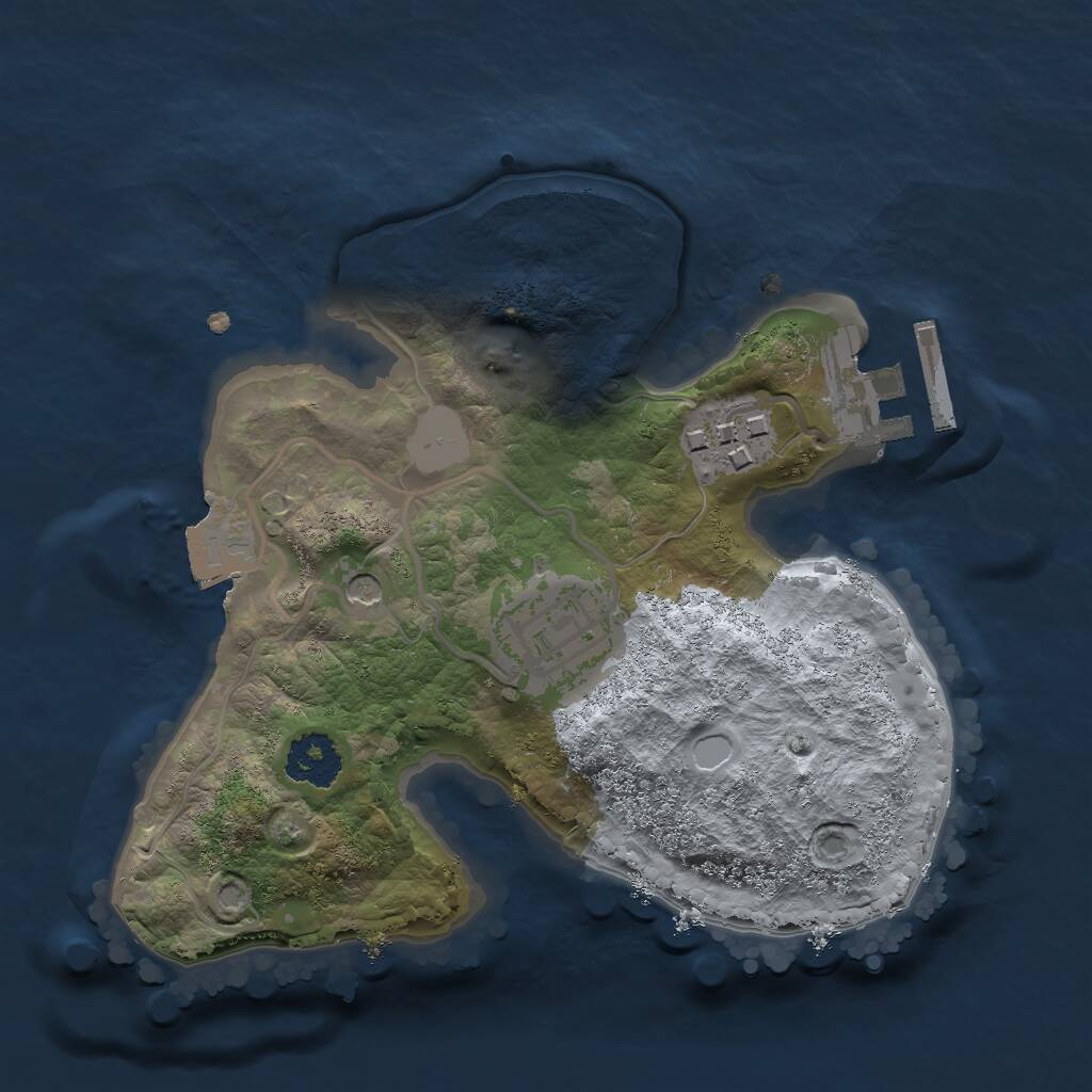 Rust Map: Procedural Map, Size: 2000, Seed: 271278712, 5 Monuments