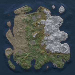 Thumbnail Rust Map: Procedural Map, Size: 3700, Seed: 1731193283, 18 Monuments