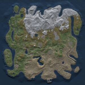 Thumbnail Rust Map: Procedural Map, Size: 4250, Seed: 961735773, 16 Monuments