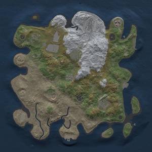 Thumbnail Rust Map: Procedural Map, Size: 3500, Seed: 1198280058, 17 Monuments