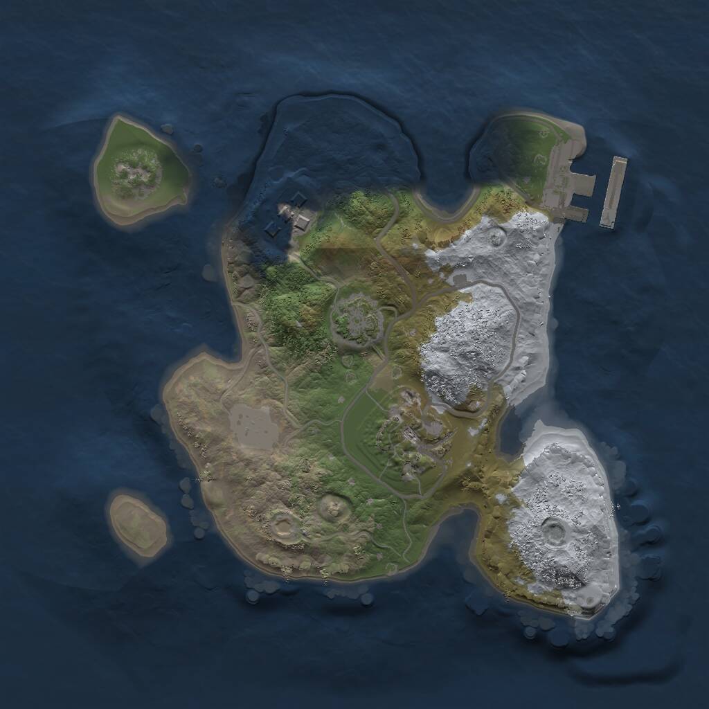 Rust Map: Procedural Map, Size: 2000, Seed: 1666161914, 5 Monuments