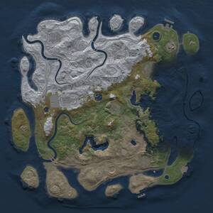 Thumbnail Rust Map: Procedural Map, Size: 4250, Seed: 1064045272, 15 Monuments