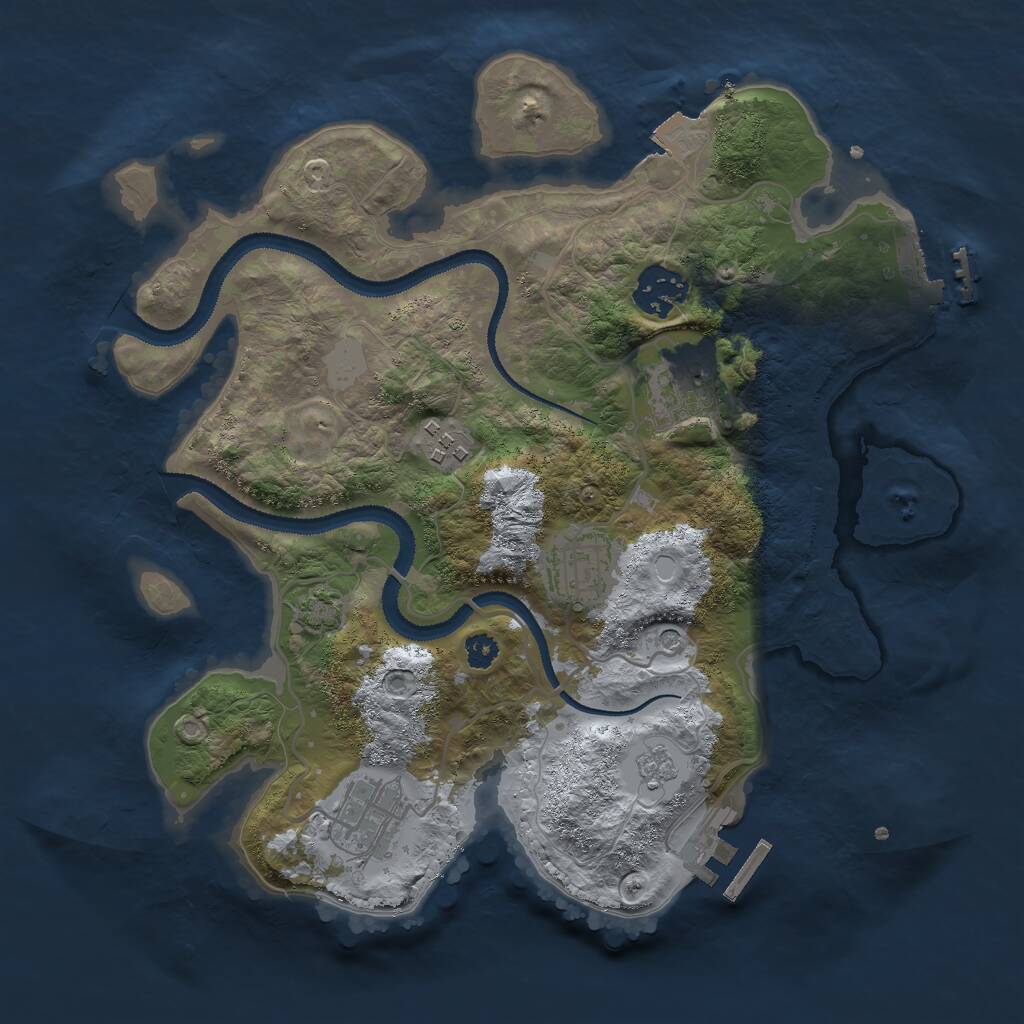 Rust Map: Procedural Map, Size: 3000, Seed: 8325760, 11 Monuments