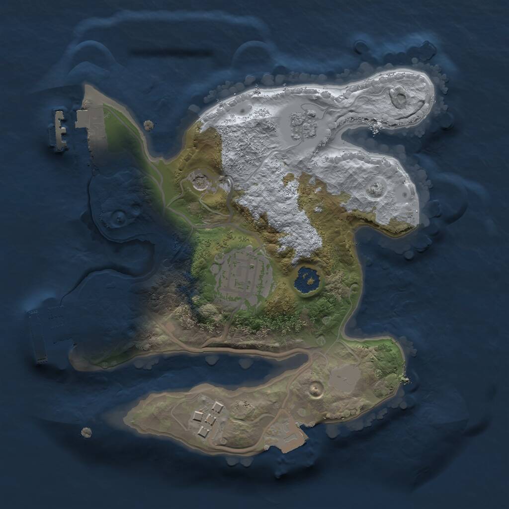 Rust Map: Procedural Map, Size: 2000, Seed: 32131421, 7 Monuments
