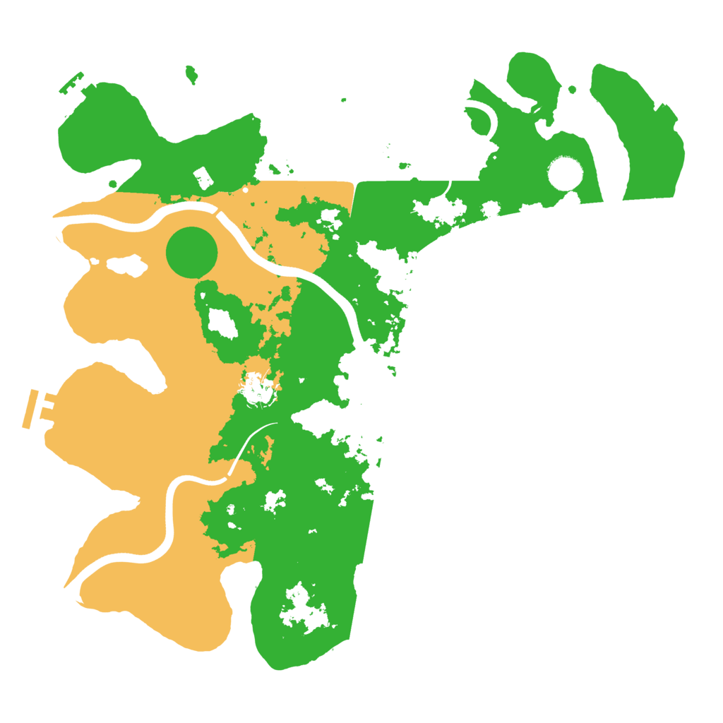Biome Rust Map: Procedural Map, Size: 3700, Seed: 79486225