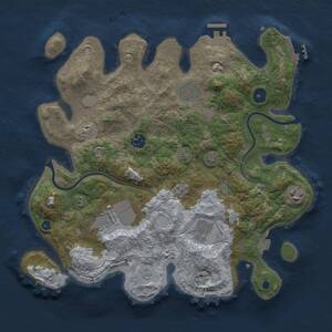 Thumbnail Rust Map: Procedural Map, Size: 3500, Seed: 980037267, 12 Monuments