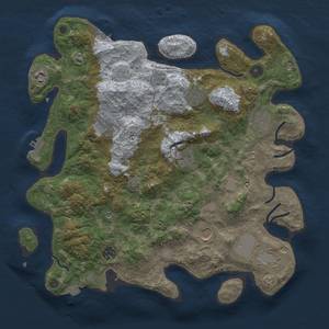 Thumbnail Rust Map: Procedural Map, Size: 3800, Seed: 1522, 17 Monuments