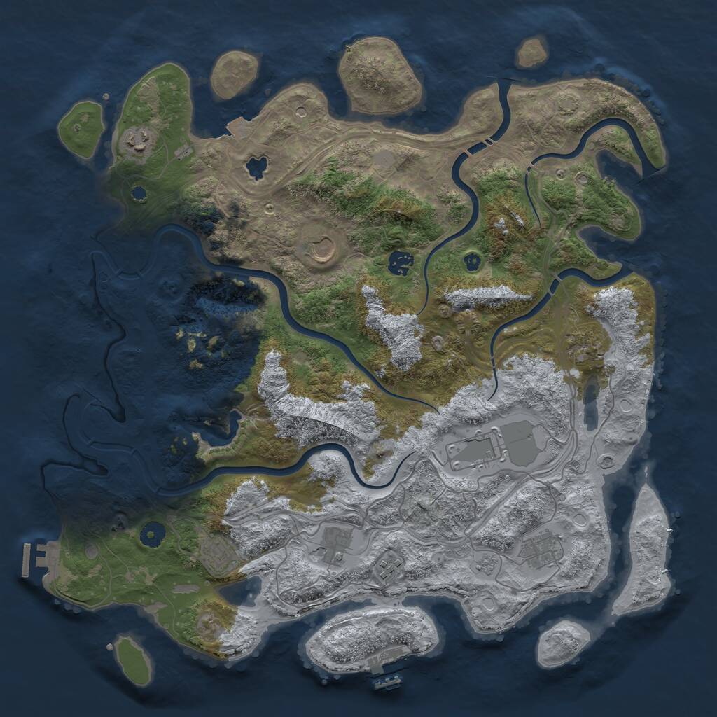 Rust Map: Procedural Map, Size: 4250, Seed: 941958238, 15 Monuments