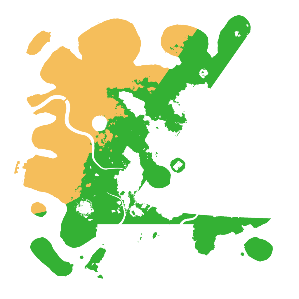 Biome Rust Map: Procedural Map, Size: 3500, Seed: 394084392