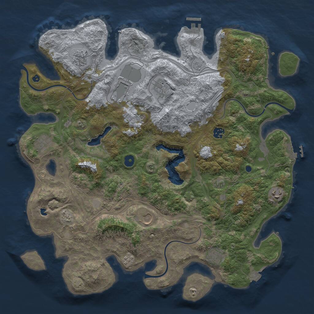 Rust Map: Procedural Map, Size: 4250, Seed: 525050357, 15 Monuments