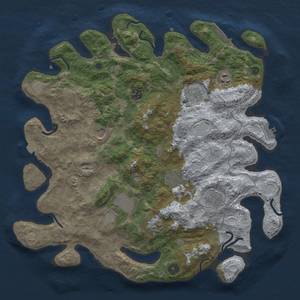 Thumbnail Rust Map: Procedural Map, Size: 4000, Seed: 1700743546, 17 Monuments