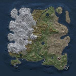 Thumbnail Rust Map: Procedural Map, Size: 3500, Seed: 71129, 14 Monuments