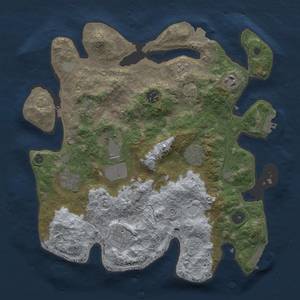 Thumbnail Rust Map: Procedural Map, Size: 3500, Seed: 1197367423, 16 Monuments