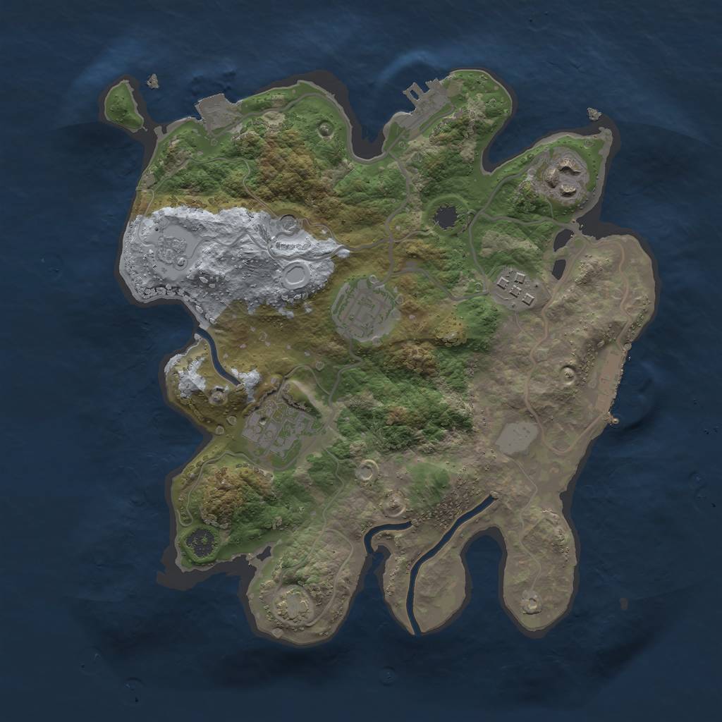 Rust Map: Procedural Map, Size: 2700, Seed: 937636355, 12 Monuments