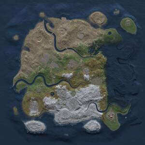 Thumbnail Rust Map: Procedural Map, Size: 3500, Seed: 577168810, 14 Monuments