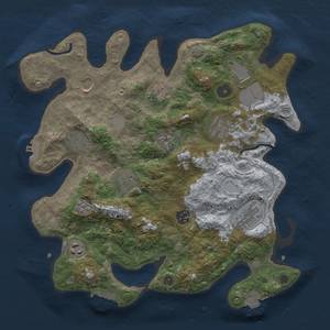 Thumbnail Rust Map: Procedural Map, Size: 3500, Seed: 387775656, 17 Monuments