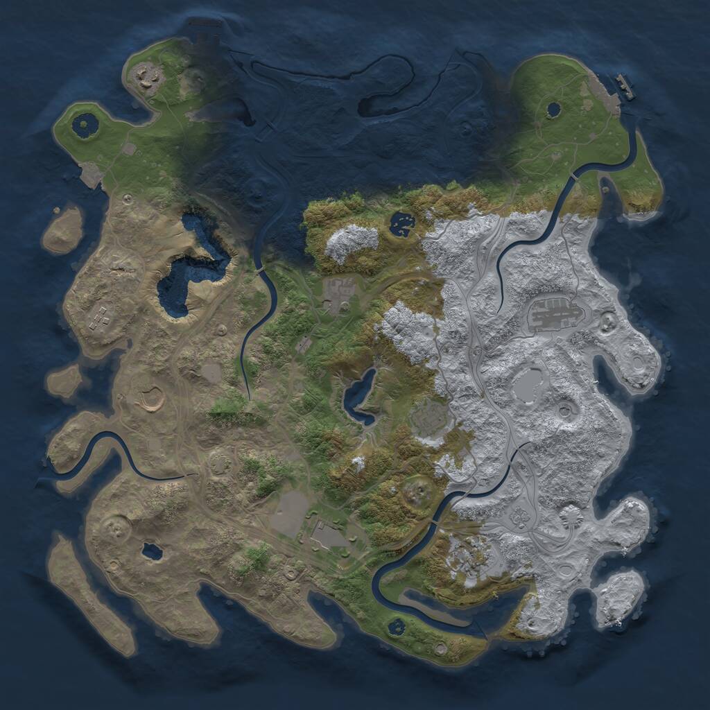 Rust Map: Procedural Map, Size: 4250, Seed: 98972688, 15 Monuments