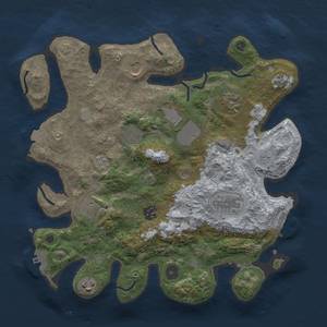 Thumbnail Rust Map: Procedural Map, Size: 3500, Seed: 848275727, 17 Monuments