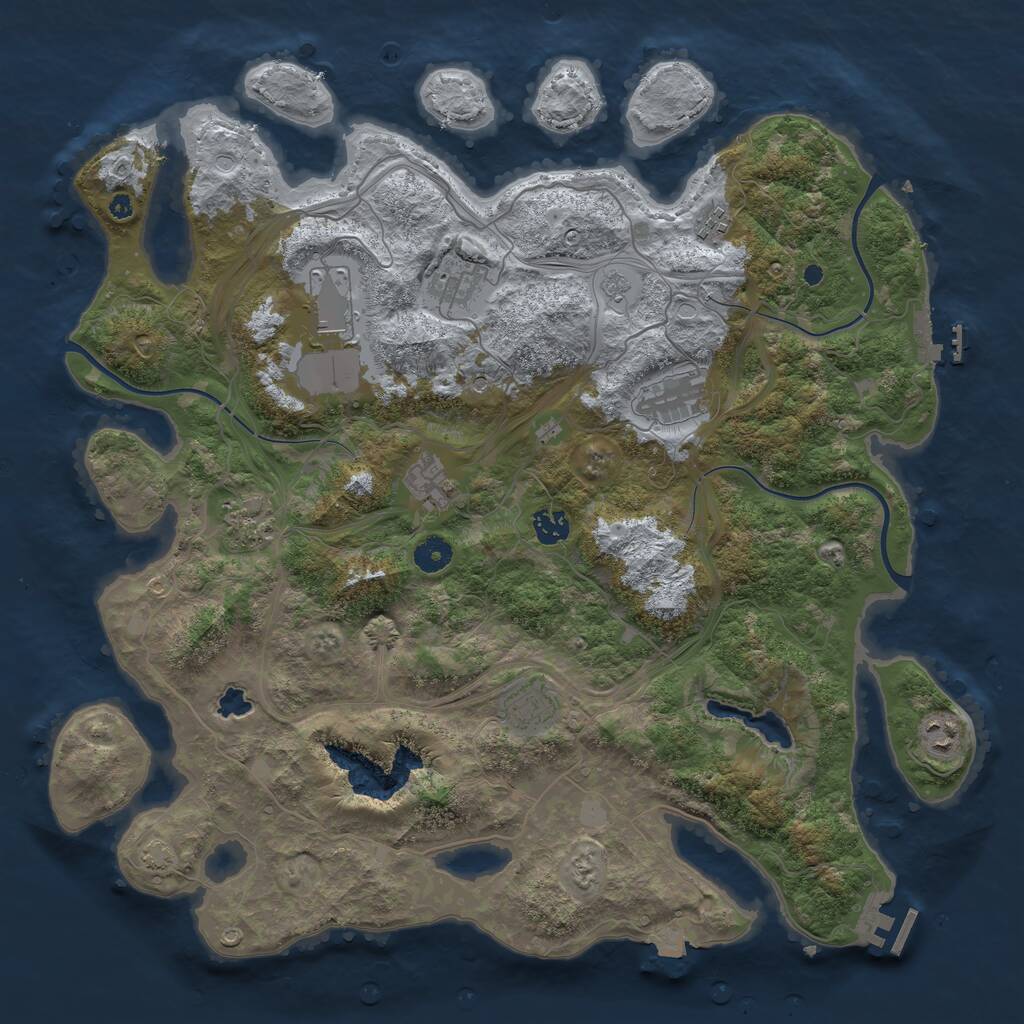 Rust Map: Procedural Map, Size: 4250, Seed: 1937236898, 15 Monuments