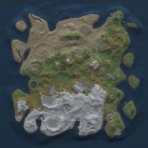 Thumbnail Rust Map: Procedural Map, Size: 3700, Seed: 161067986, 18 Monuments